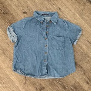 Brandy Melville cropped denim shirt
